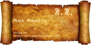 Must Mabella névjegykártya